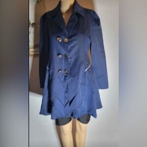 Elegant Blue Women's Coat